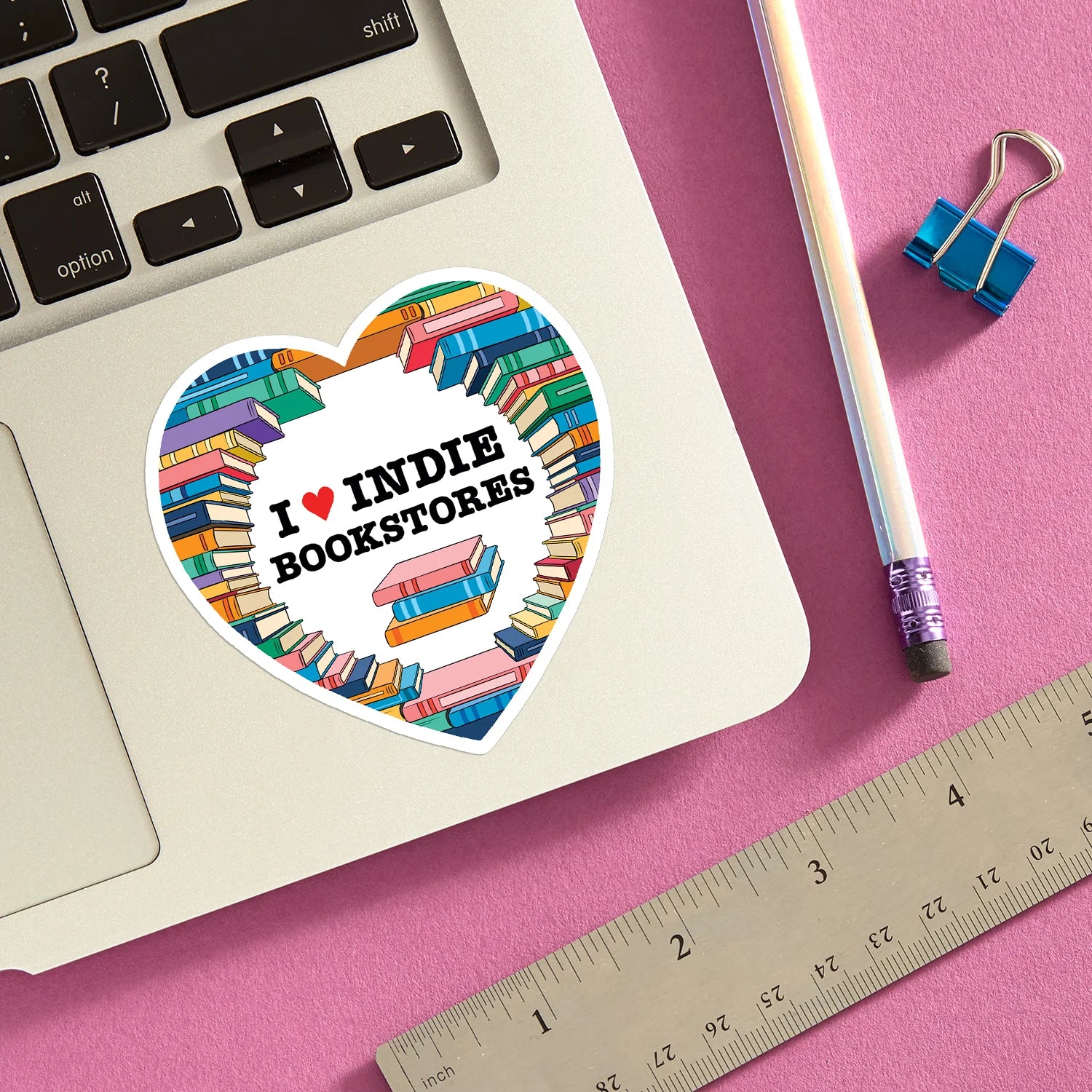 Die Cut Sticker - I Heart Indie Bookstores