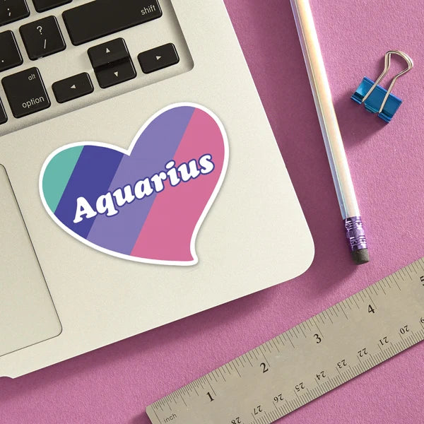 Die Cut Sticker - Aquarius Heart