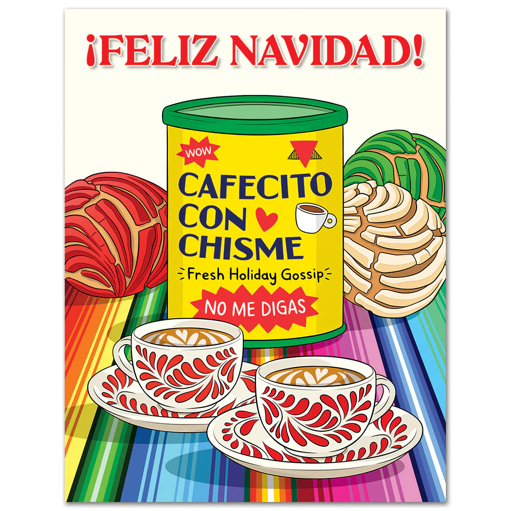 Cafecito Holidays Con Chisme Feliz Navidad Christmas Card
