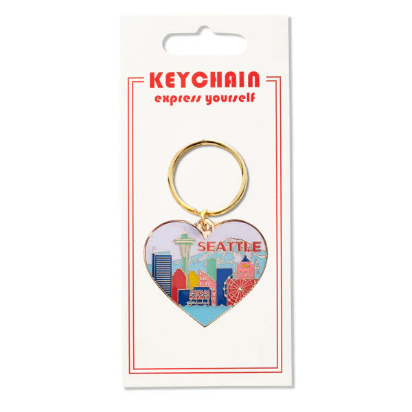 Keychain - Seattle Skyline Heart