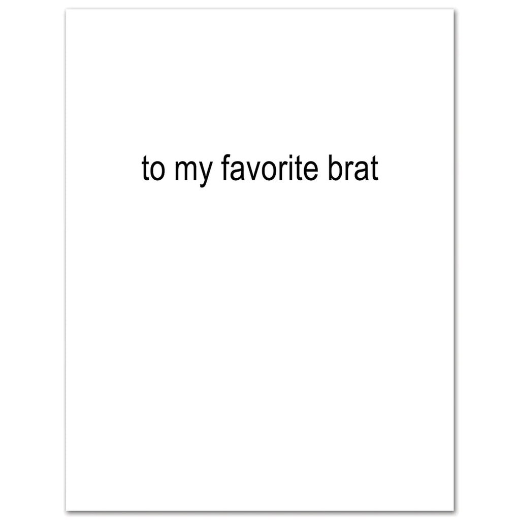 Brat Birthday Card