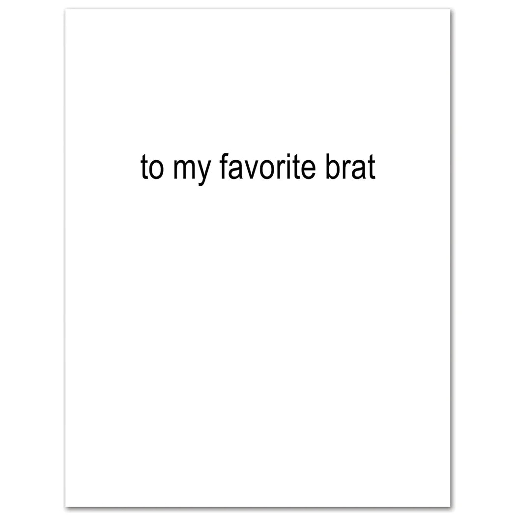 Brat Birthday Card