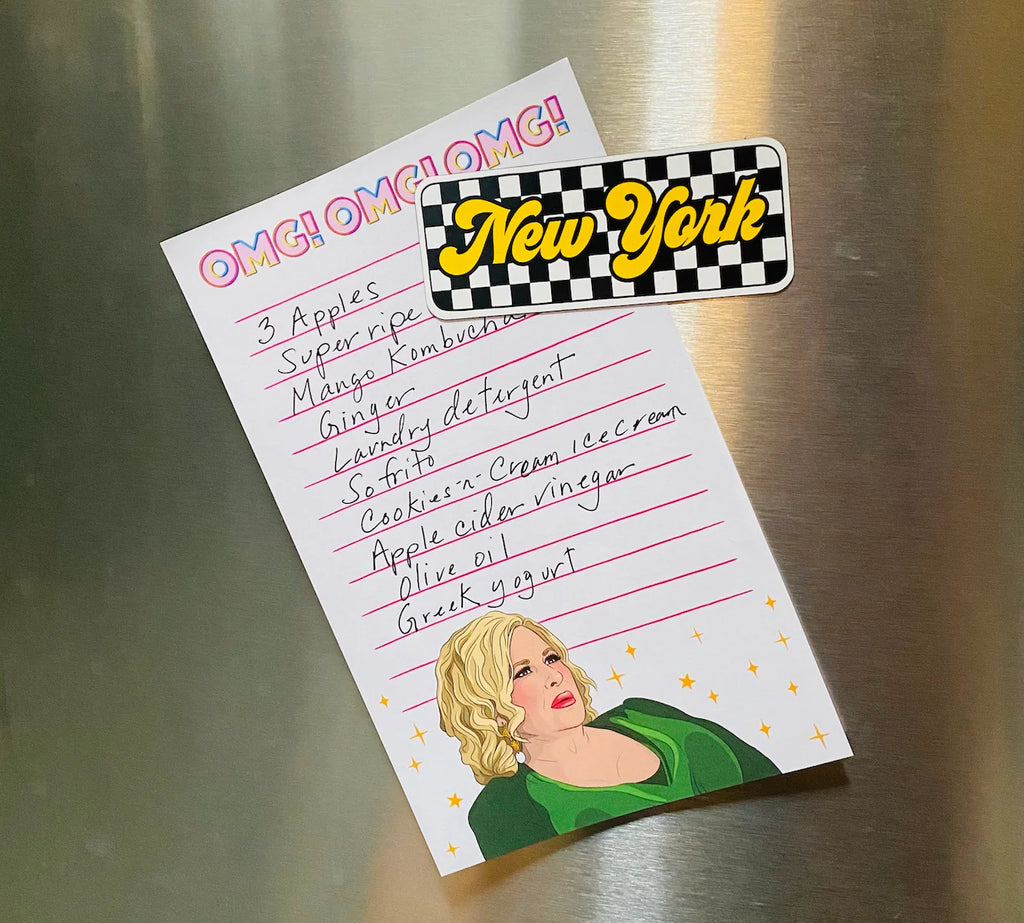 Die Cut Magnet - New York (Checkered)