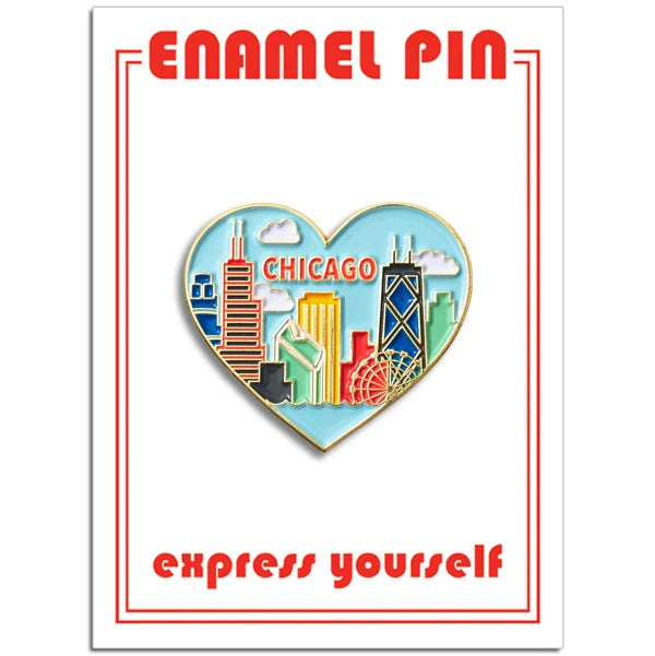 Pin - Chicago Skyline Heart
