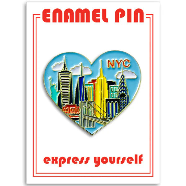 Pin - New York NYC Skyline Heart