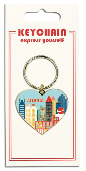 Keychain - Atlanta Skyline Heart