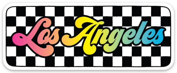 Die Cut Sticker - Los Angeles (Checkered)