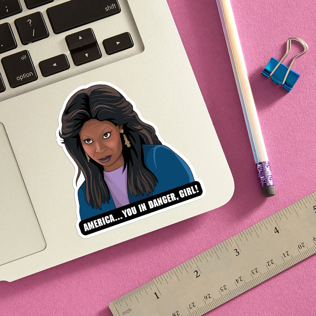 Die Cut Sticker - America, You in Danger Girl