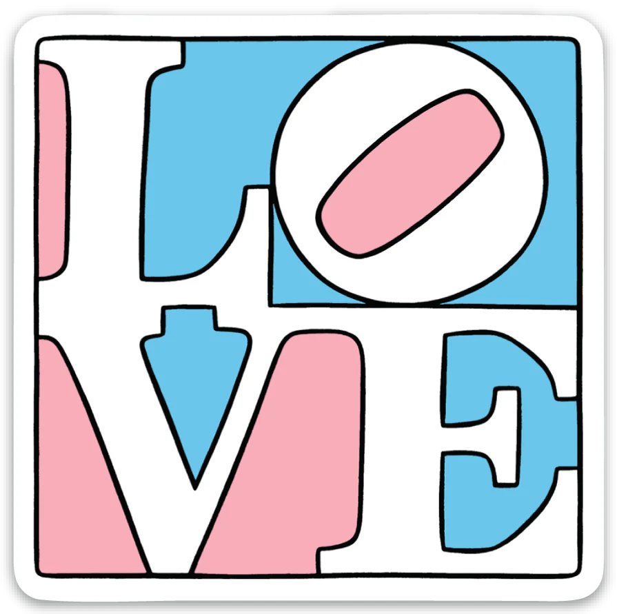 Die Cut Magnet - Trans Love