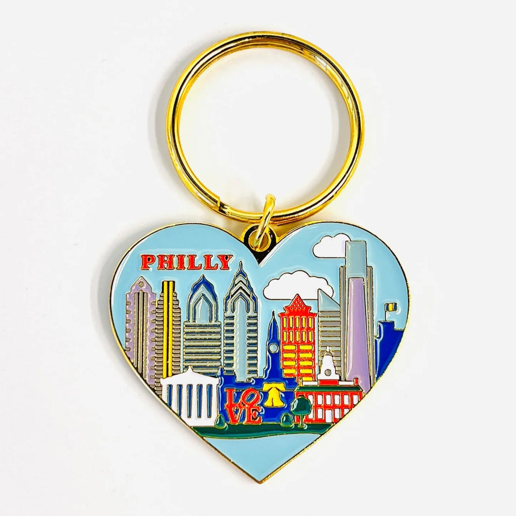 Keychain - Philly Philadelphia Skyline Heart