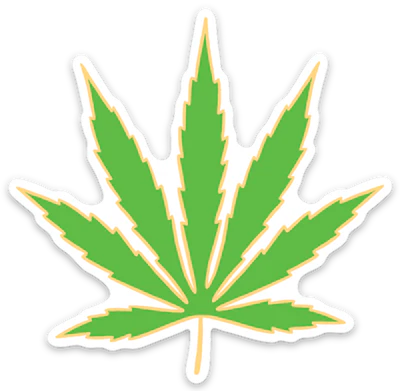 Die Cut Magnet - Pot Leaf