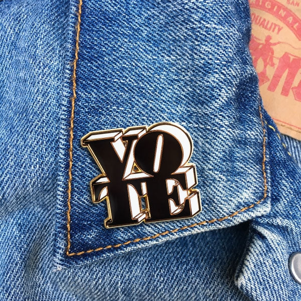 Pin - VOTE (Black & White)