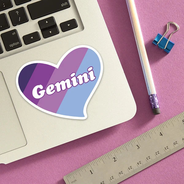 Die Cut Sticker - Gemini Heart