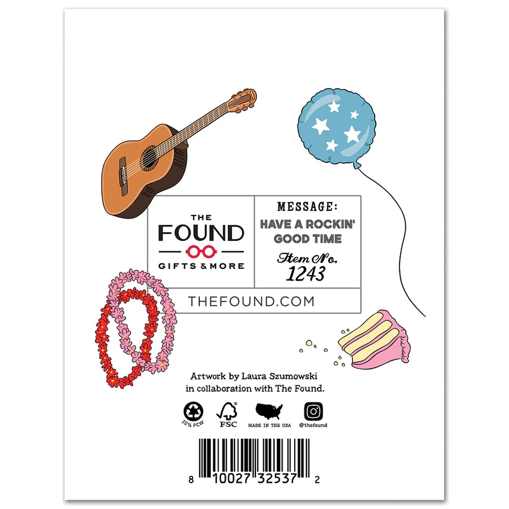 The King Rockin' Good Time Birthday Card