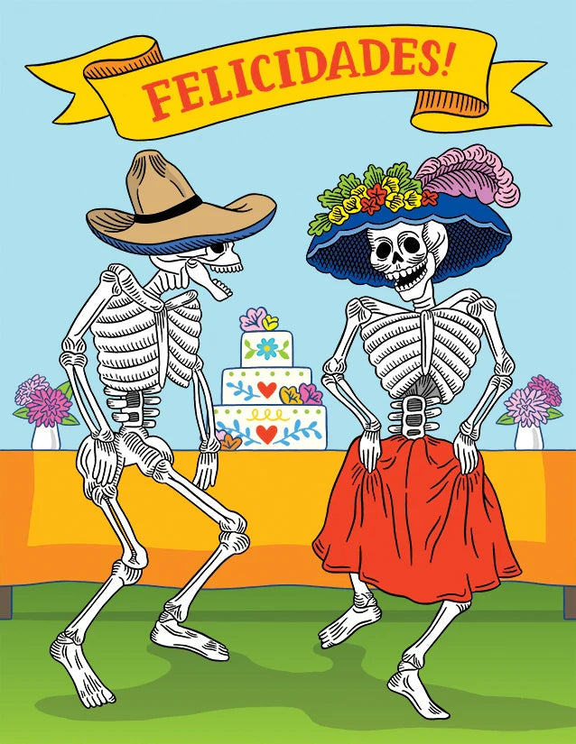 Calacas Wedding Felicidades