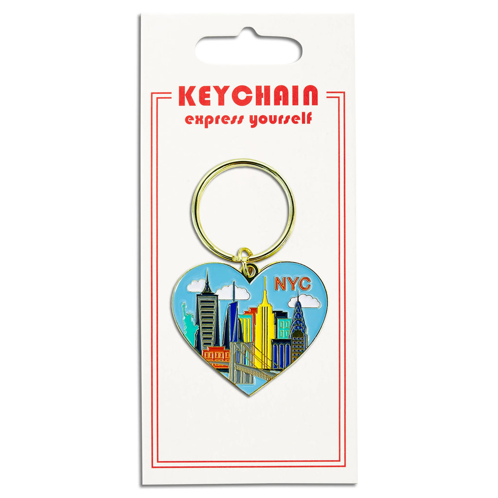 Keychain - New York NYC Skyline Heart