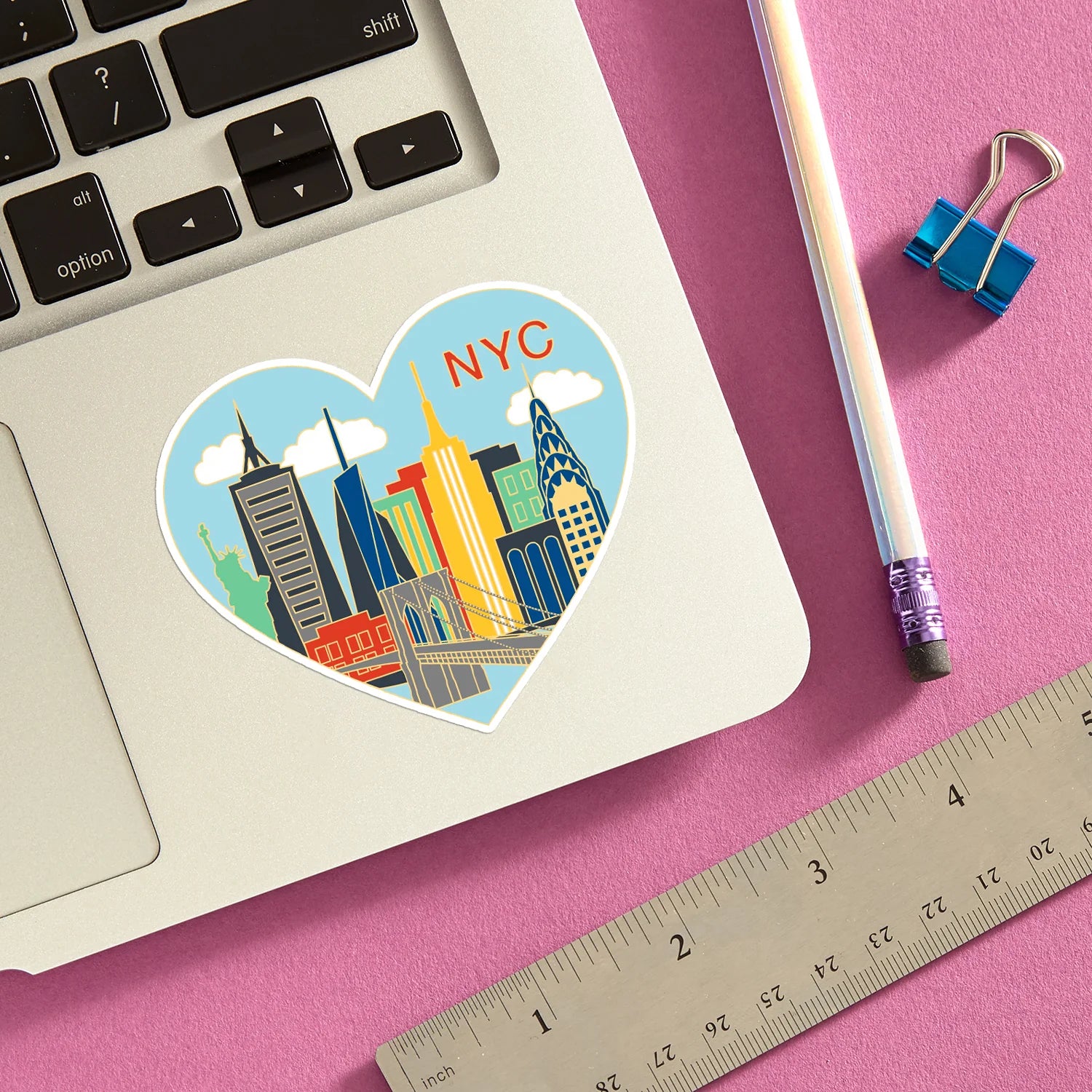 Die Cut Sticker - NYC Heart Skyline