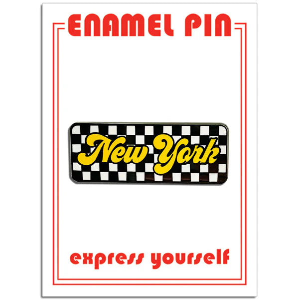 Pin - New York (Checkerboard)