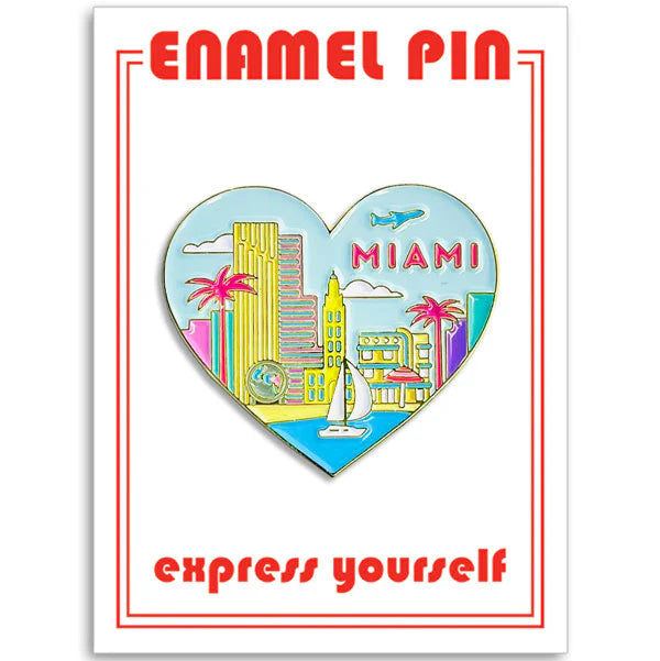 Pin - Miami Florida Skyline Heart
