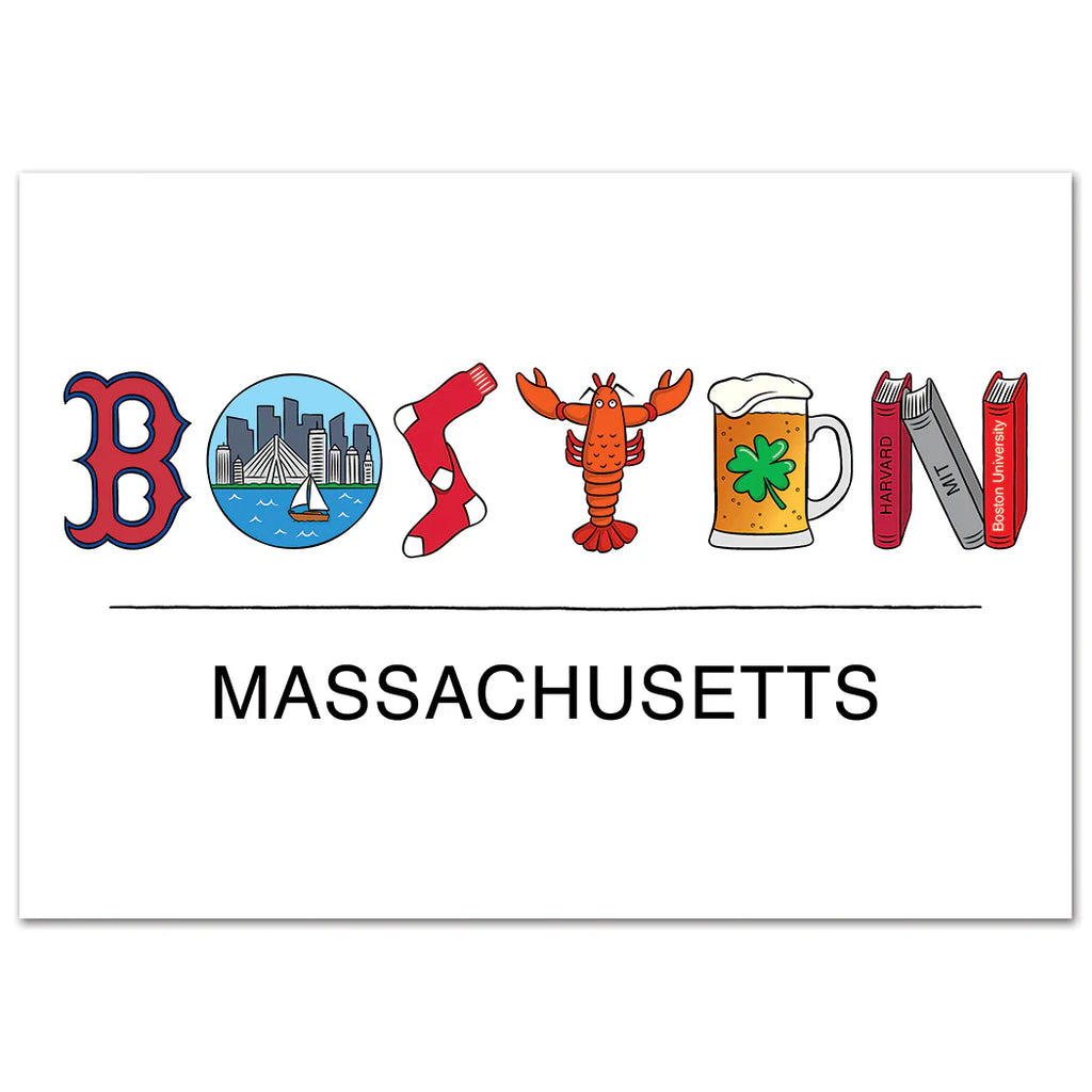 Postcard - Boston Icons