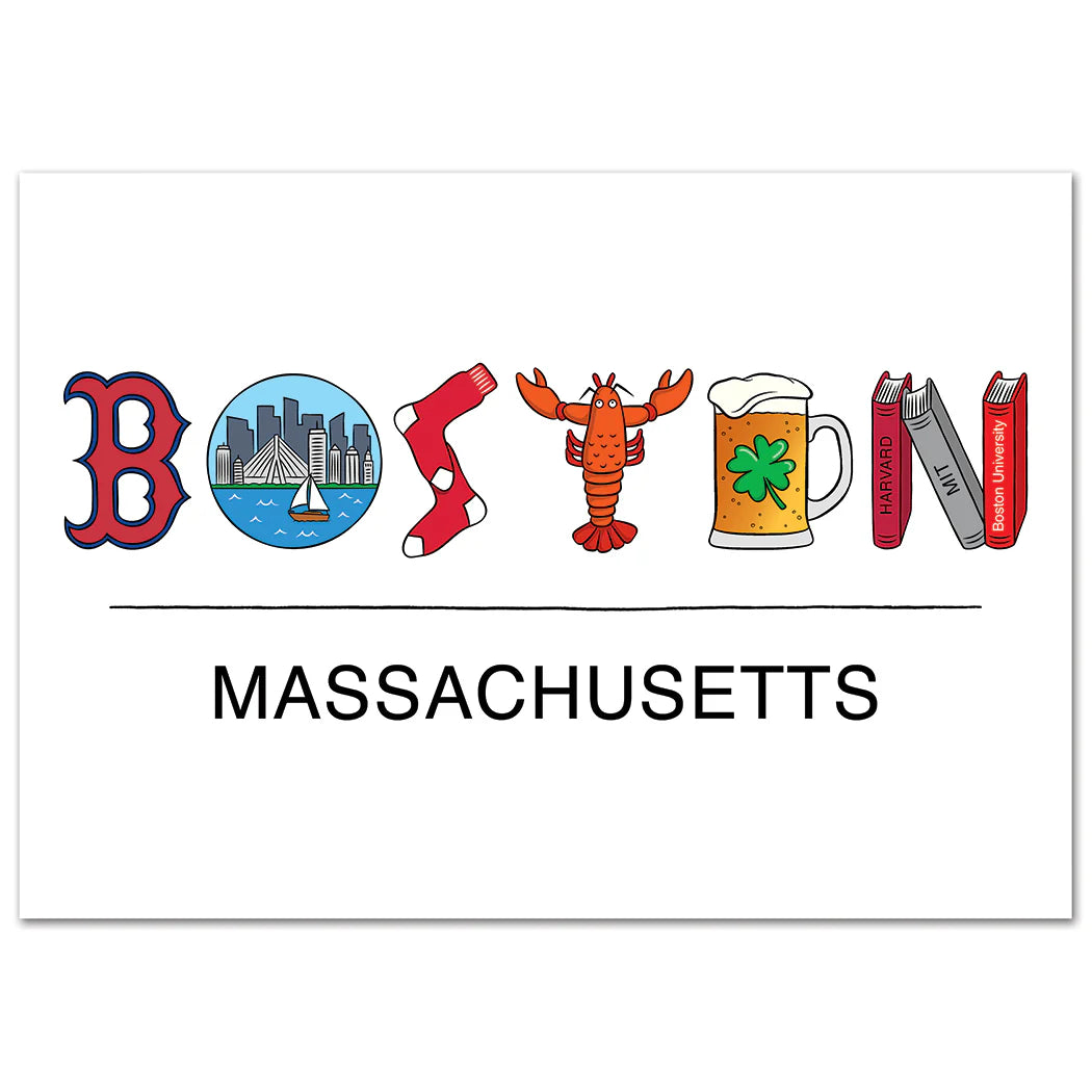 Postcard - Boston Icons