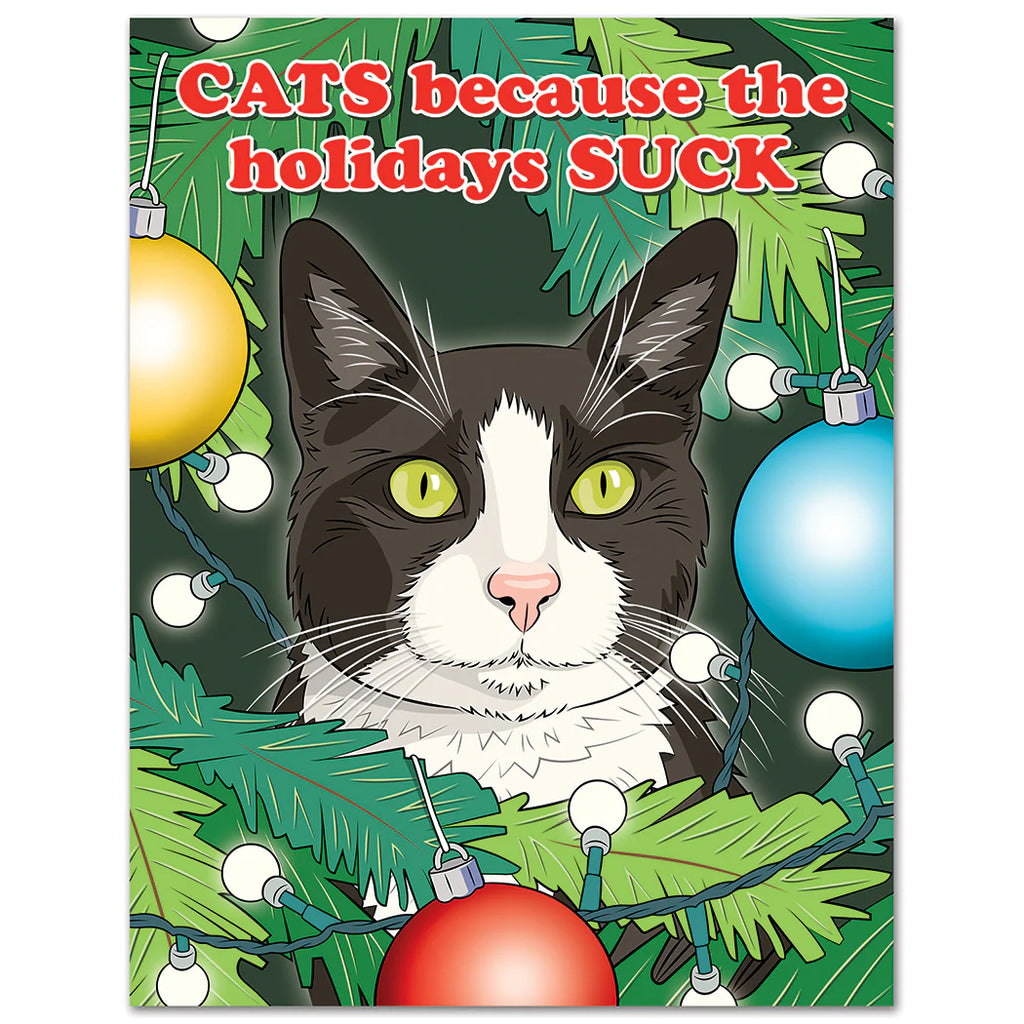 Cats Because the Holidays Suck Christmas Card