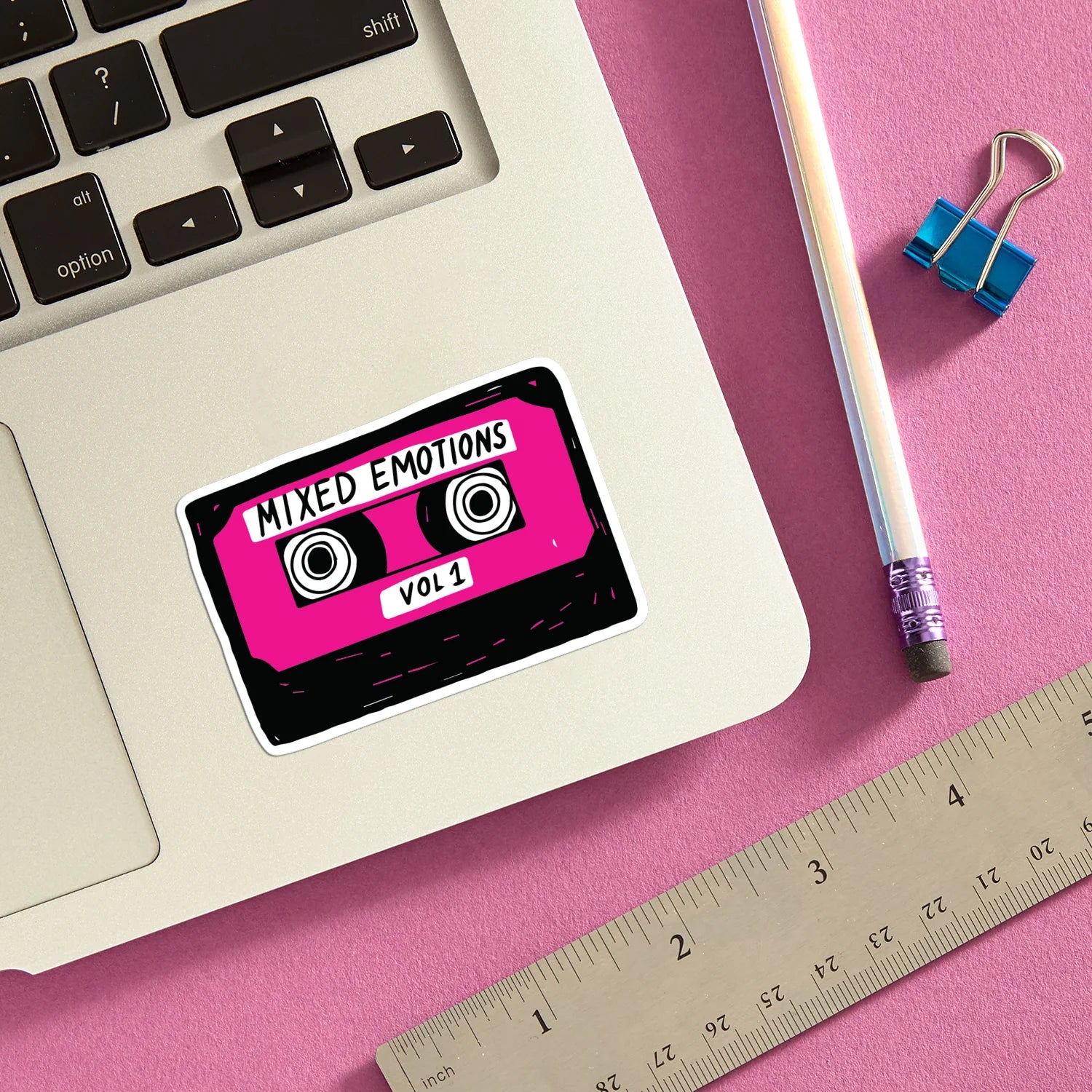 Die Cut Sticker - Mixed Emotions Cassette Tape