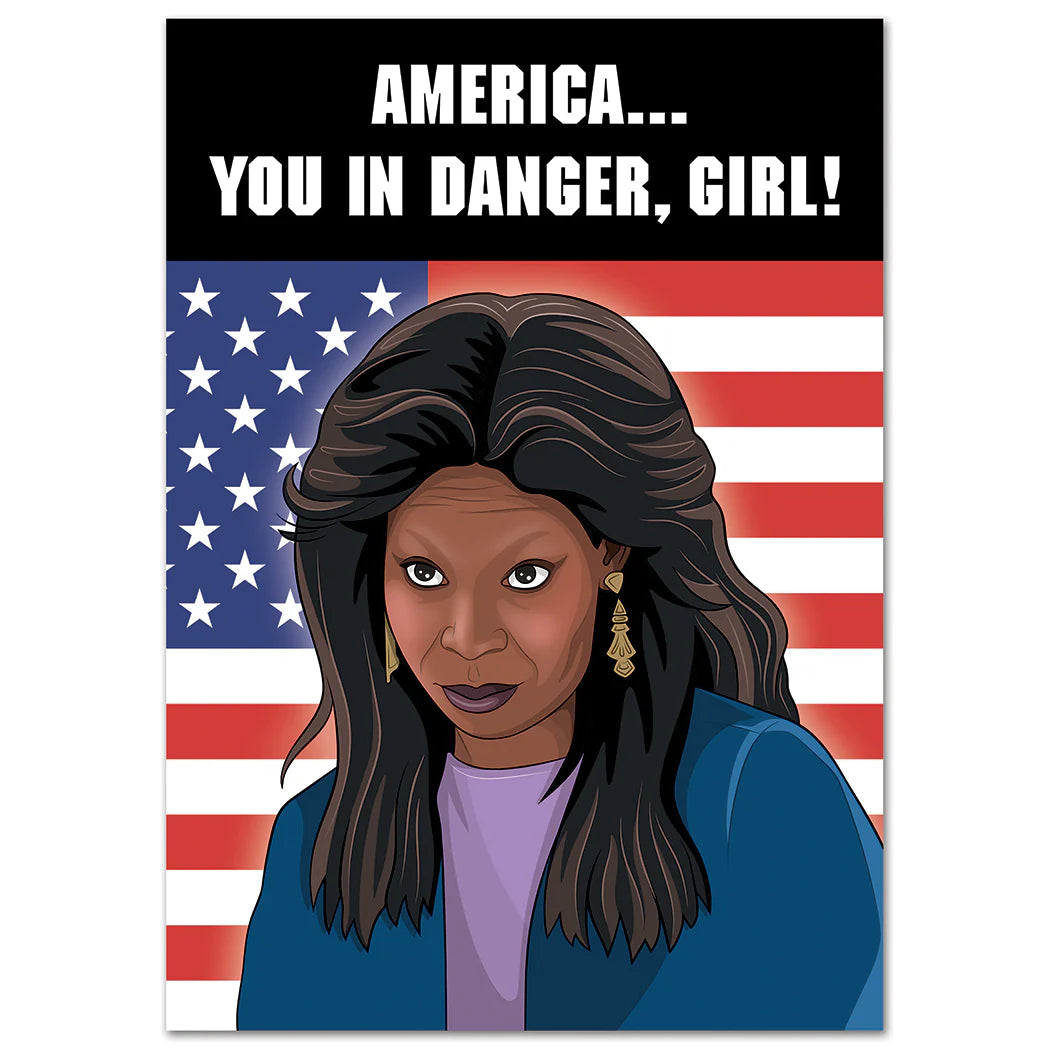 Postcard - America You in Danger, Girl