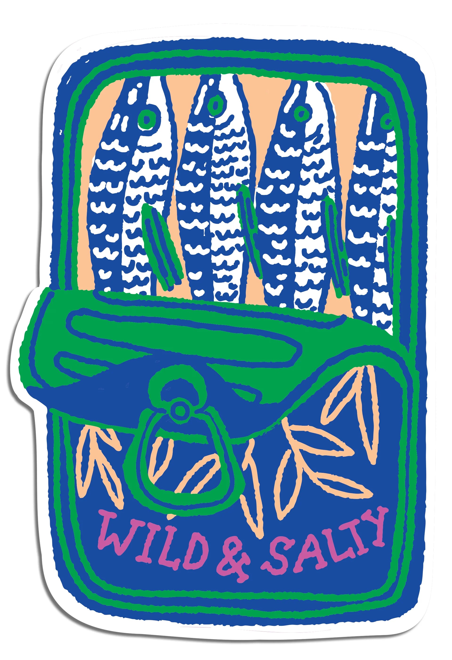 Die Cut Sticker - Wild & Salty Sardines