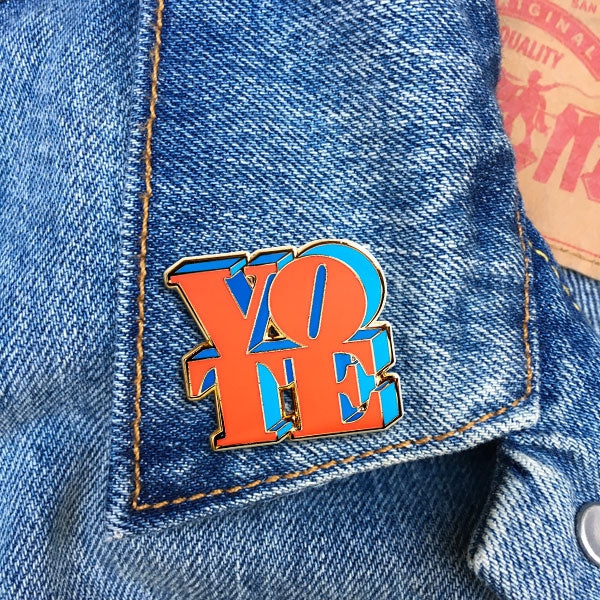 Pin - VOTE (Red & Blue)