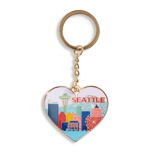 Keychain - Seattle Skyline Heart