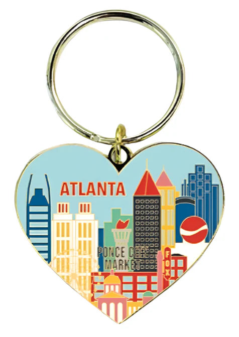 Keychain - Atlanta Skyline Heart