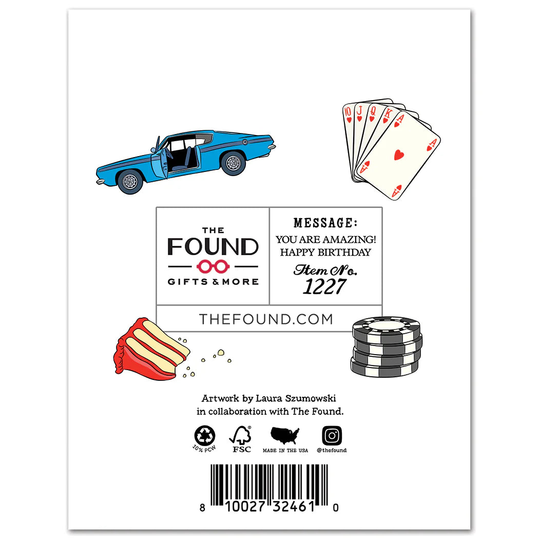 It's No Bullshit Poker Face Birthday Card