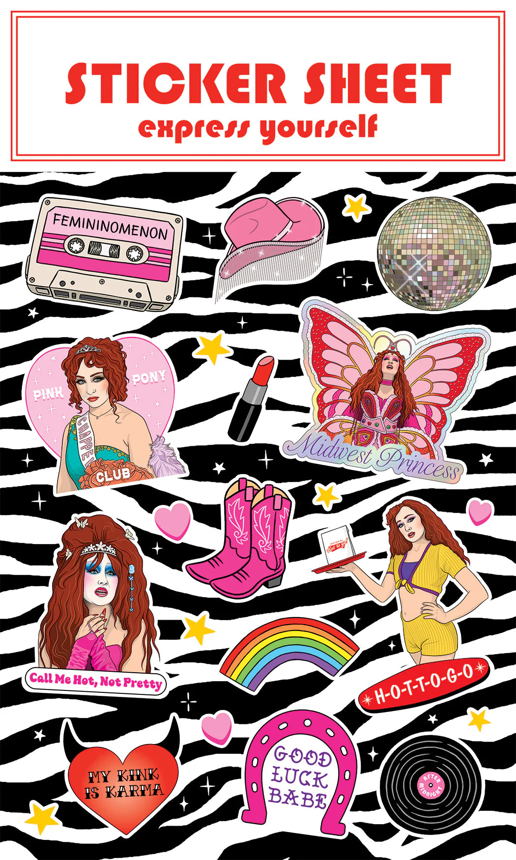 Sticker Sheet - Chappell Pink Pony Club