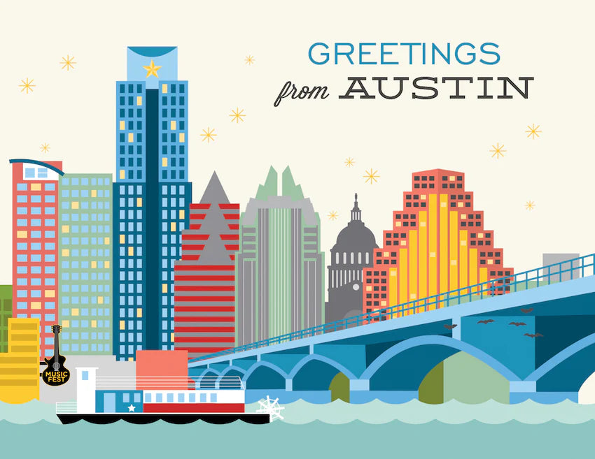Greetings from Austin Texas Skyline