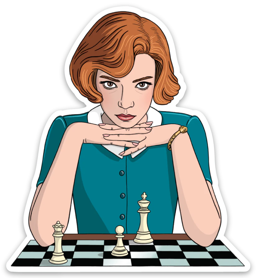 Die Cut Sticker - Queen's Gambit