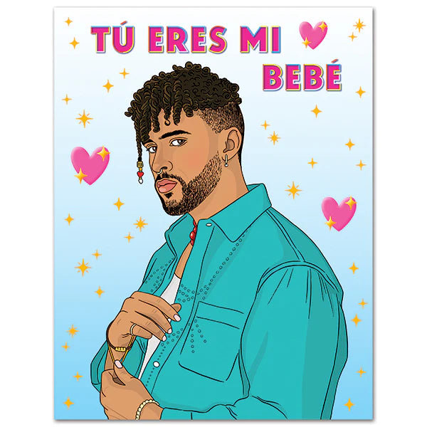 Bad Bunny Tu Eres Mi Bebe Love Card