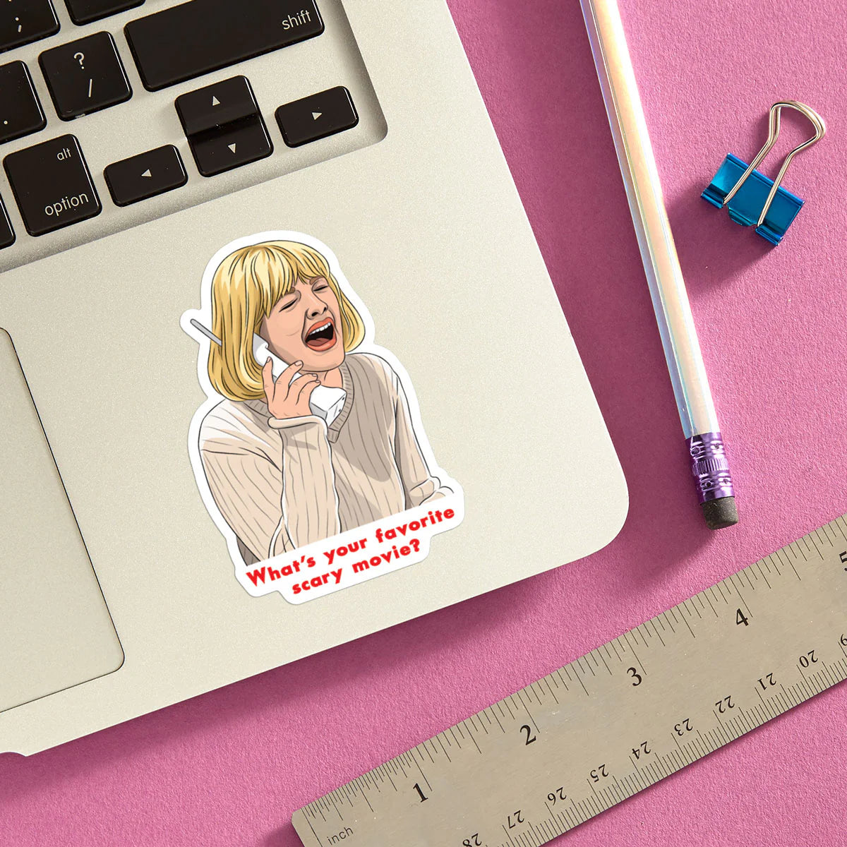 Die Cut Sticker - Scream Scary Movie