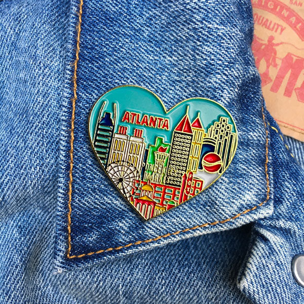 Pin - Atlanta Skyline Heart