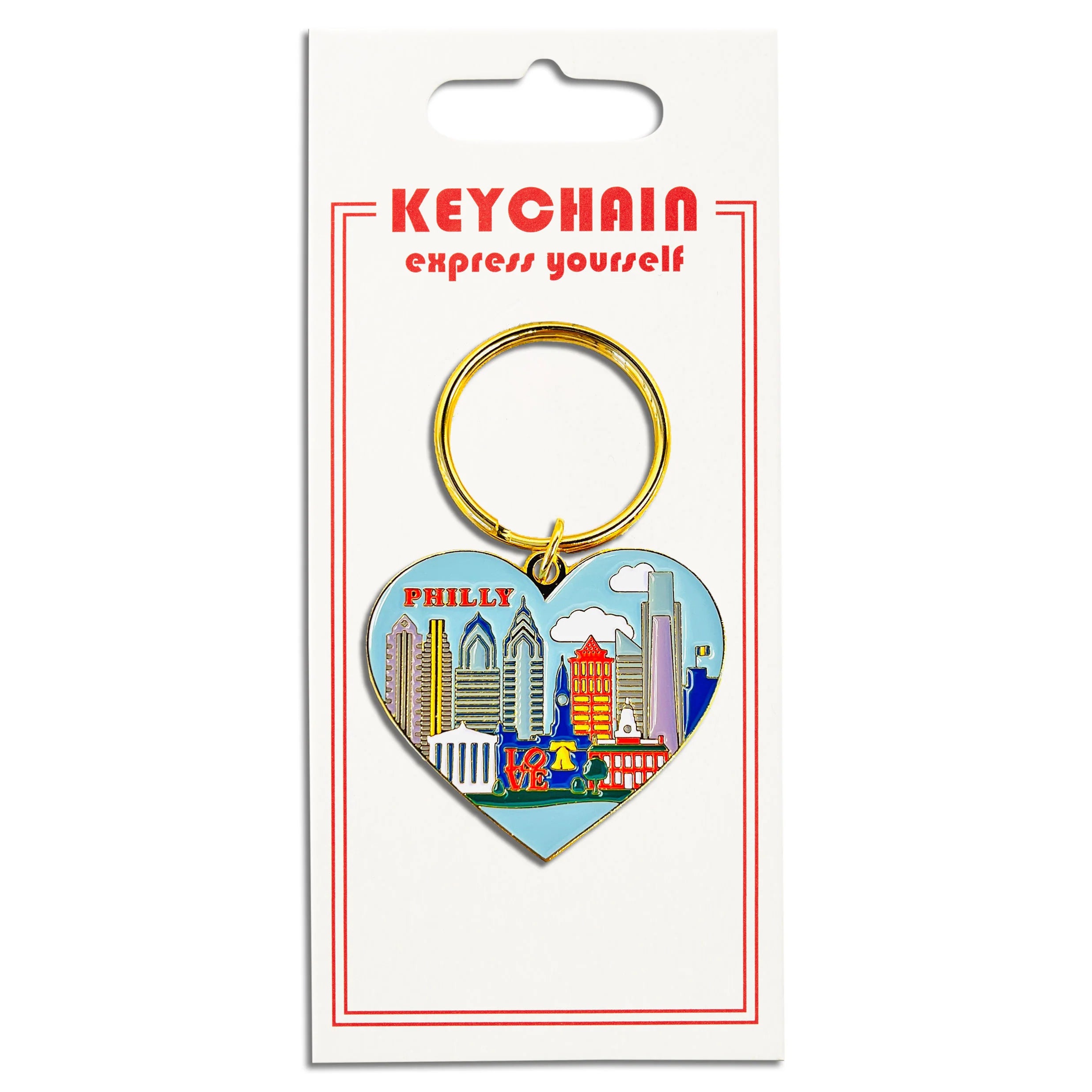Keychain - Philly Philadelphia Skyline Heart