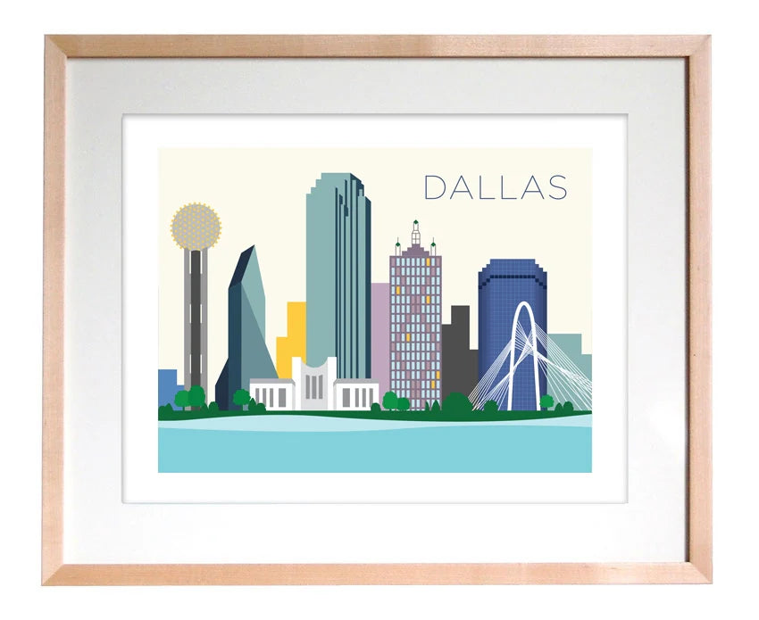 Art Print - Dallas Texas Skyline