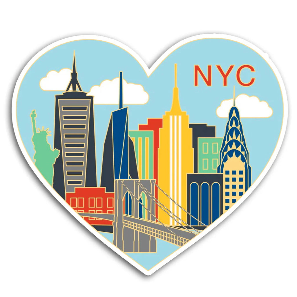 Die Cut Sticker - NYC Heart Skyline