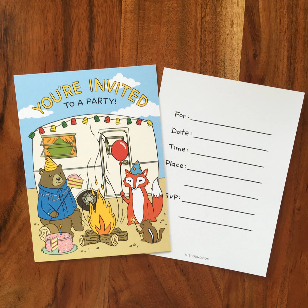 Camper Party Invitation (8 pack)