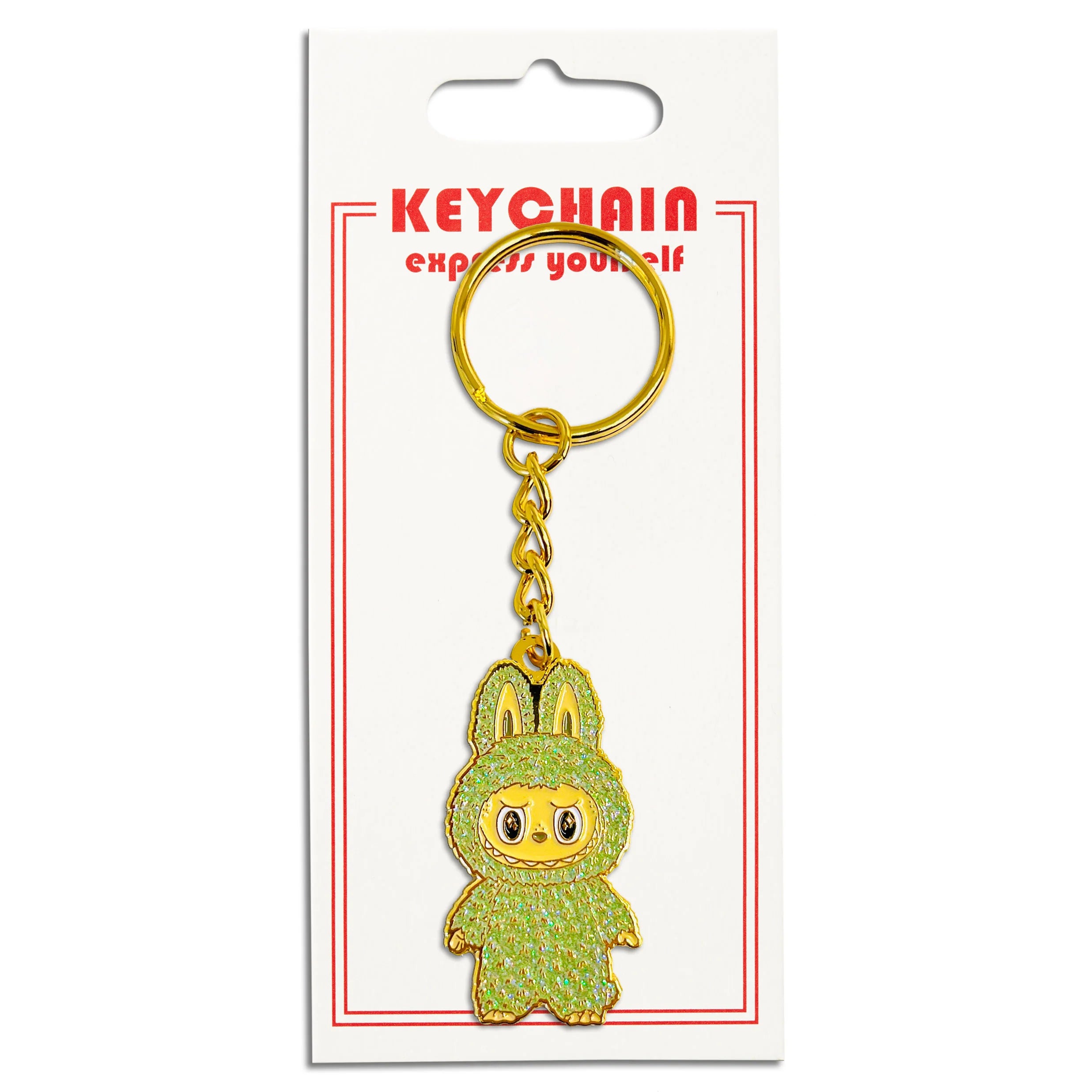 Keychain - Labubu Green Grape (w/ Glitter)
