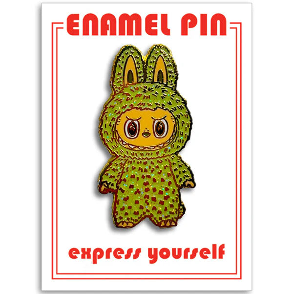 Pin - Labubu Green Grape (w/ Glitter)