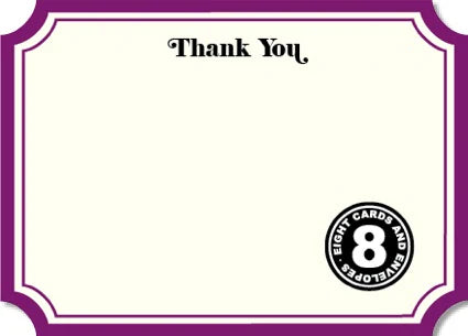 Thank You Aubergine (8 pack)