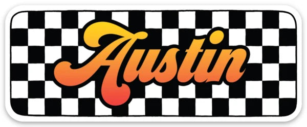 Die Cut Sticker - Austin (Checkered) Texas