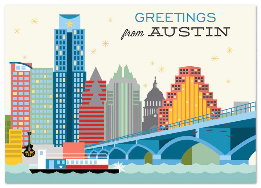 Postcard - Austin Texas Skyline