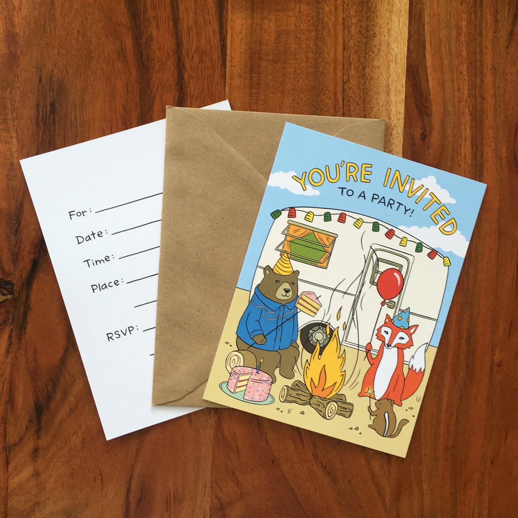 Camper Party Invitation (8 pack)