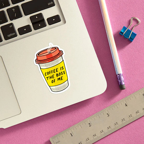 Die Cut Sticker - Coffee is the Boss